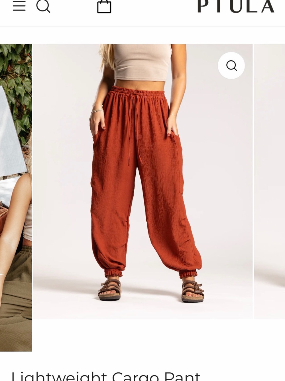 P'tula Rust Cargo Pants - Picture 4 of 4
